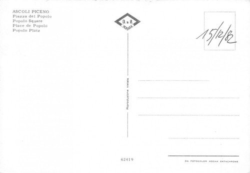 Cartolina Ascoli Piceno Piazza del Popolo | Immagine Gallery 2