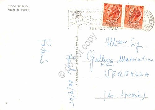 Cartolina Ascoli Piceno Piazza del Popolo animata Fiat 500 1965 … | Immagine Gallery 2