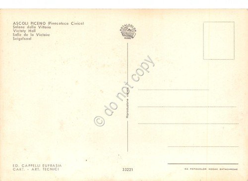 Cartolina Ascoli Piceno Pinacoteca Civica Salone della Vittoria | Immagine Gallery 2