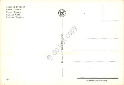 Cartolina Ascoli Piceno Porta Romana case auto anni '70 | Immagine Gallery 2