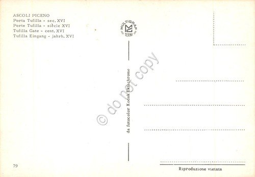 Cartolina Ascoli Piceno Porta Tufilla case anni '70 | Immagine Gallery 2