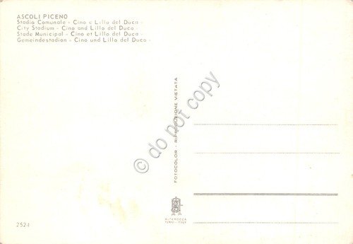 Cartolina Ascoli Piceno Stadio Comunale Cino e Lillo del Duca … | Immagine Gallery 2