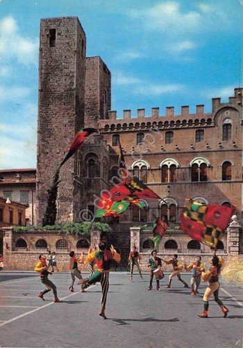 Cartolina Ascoli Piceno Torneo cavalleresco della Quintana Sbandieratori 1969 | Immagine principale