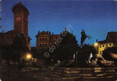 Cartolina Asiago una piazza Notturno | Immagine principale
