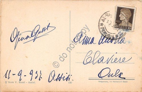 Cartolina Assisi Basilica San Francesco Tomba 1937 | Immagine Gallery 2