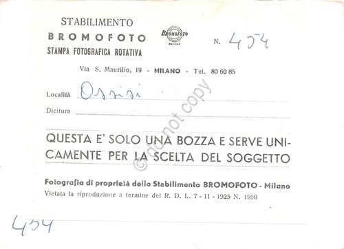 Cartolina Assisi Bozza fotografica rotativa BROMOFOTO n. 454