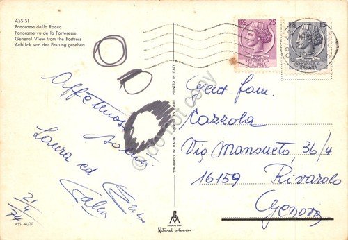 Cartolina Assisi Panorama dalla Rocca 1974 | Immagine Gallery 2