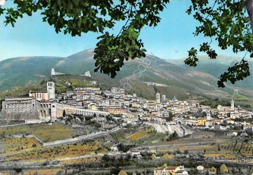 Cartolina Assisi panorama timbro a targhetta vaccino contro la Polio … | Immagine Gallery 2