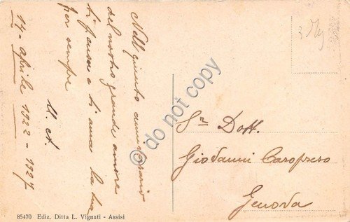 Cartolina Assisi Rocca Maggiore auto d'epoca 1922 (Perugia) | Immagine Gallery 2