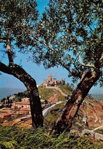 Cartolina Assisi Rocca Maggiore da Rocchicciola 1976 (Perugia) | Immagine principale