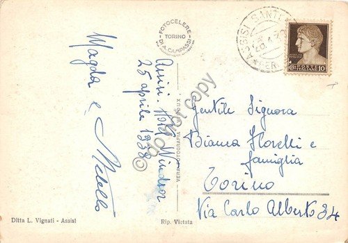 Cartolina Assisi San Damiano Giardino S. Chiara Animata 1938 (Perugia)
