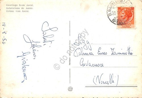 Cartolina Assisi vedute 1956 (Perugia) | Immagine Gallery 2