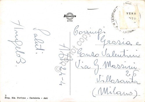 Cartolina Asti Stazione Ferroviaria notturno fontana grinze | Immagine Gallery 2