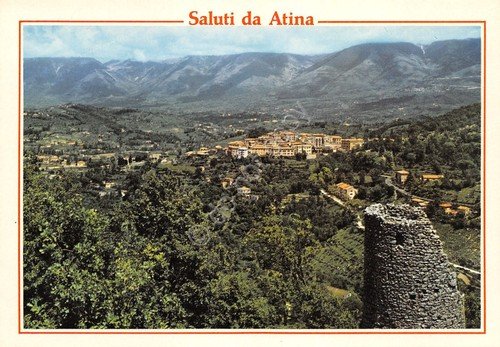 Cartolina Atina Panorama paese Torre Ladislao anni '70