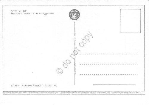 Cartolina Atina vedute varie paese anni '70