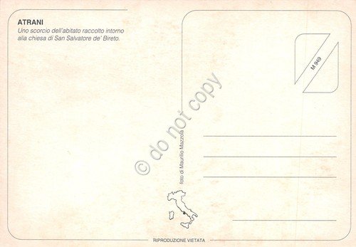 Cartolina Atrani panorama parziale paese intorno a Chiesa S. Salvatore … | Immagine Gallery 2
