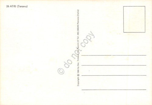 Cartolina Atri vedute varie paese chiesa montagne