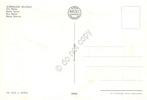 Cartolina Atripalda Via Roma SHELL case anni '80