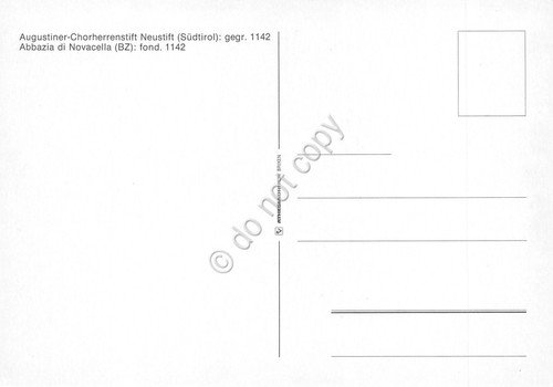 Cartolina Augustiner Chorherrenstift Neustift anni '80