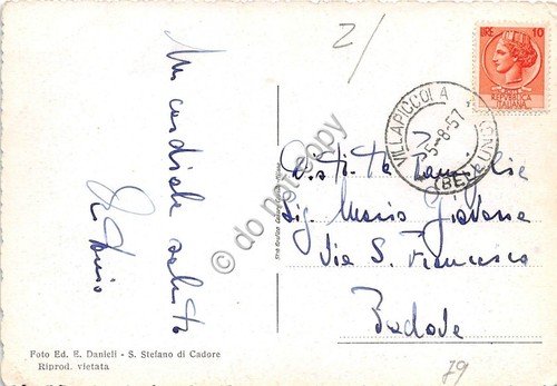 Cartolina Auronzo di Cadore panorama 1957 (Belluno) | Immagine Gallery 2