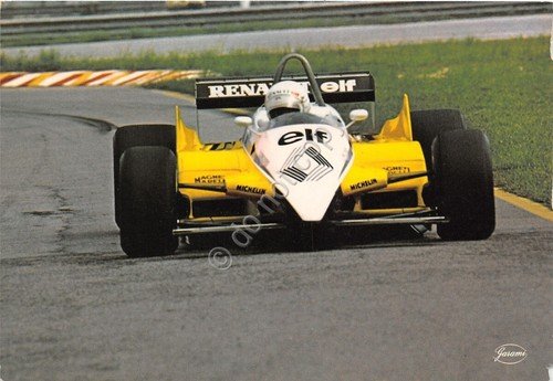 Cartolina Auto da corsa Formula 1 Renault Michelin Elf