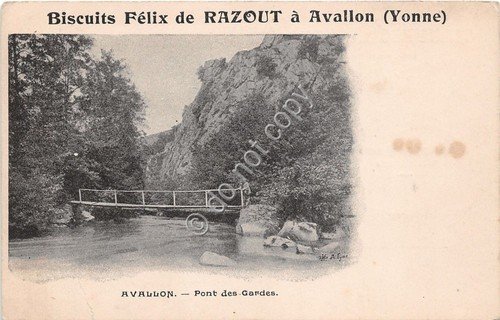 Cartolina Avallon Yonne Biscuits Felix de Razout