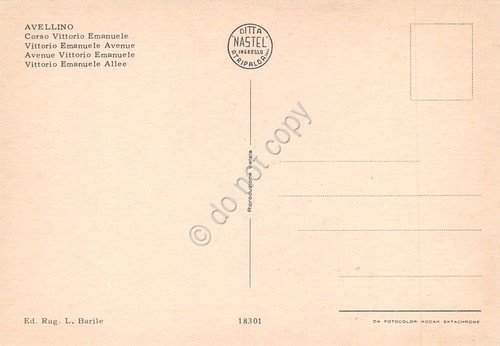 Cartolina Avellino Corso Vittorio Emanuele animata auto anni '80 | Immagine Gallery 2