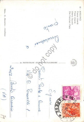 Cartolina Avellino Piazza Libertà 1967