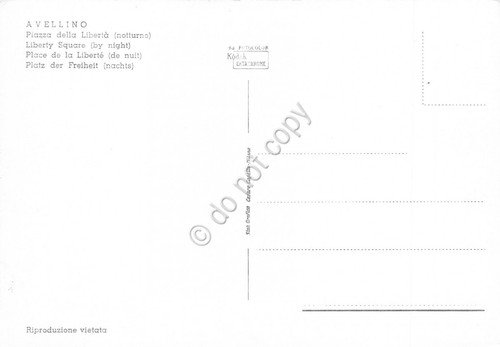 Cartolina Avellino Piazza Libertà dall'alto Notturno | Immagine Gallery 2