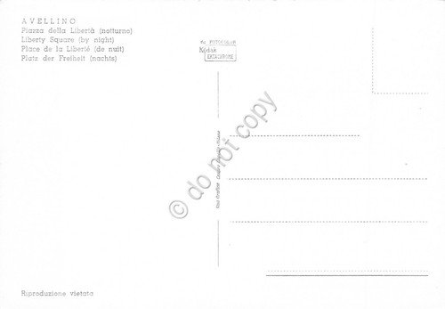 Cartolina Avellino Piazza Libertà Notturno giardini | Immagine Gallery 2