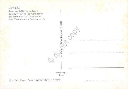 Cartolina Aversa Cattedrale interno anni '70 | Immagine Gallery 2