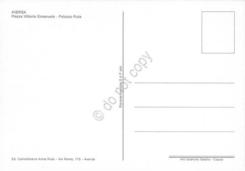 Cartolina Aversa Piazza V. Emanuele Palazzo Ruta Animata auto anni …