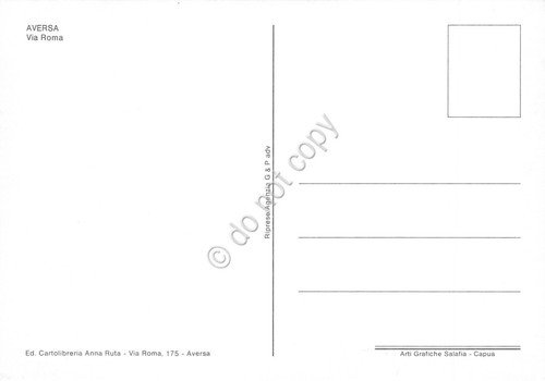 Cartolina Aversa Via Roma tabacchi auto strada case anni '70 | Immagine Gallery 2