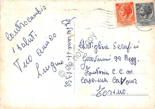 Cartolina Avezzano Tribunale 1958