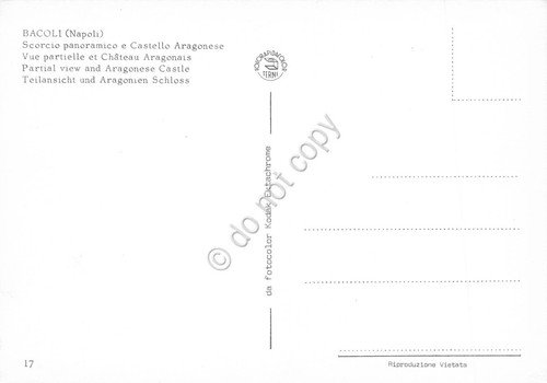 Cartolina Bacoli panorama dall'alto con case e mare anni '80 | Immagine Gallery 2