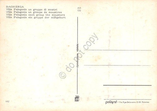 Cartolina Bagheria Villa Palagonia un gruppo di mostri Anni '70 | Immagine Gallery 2