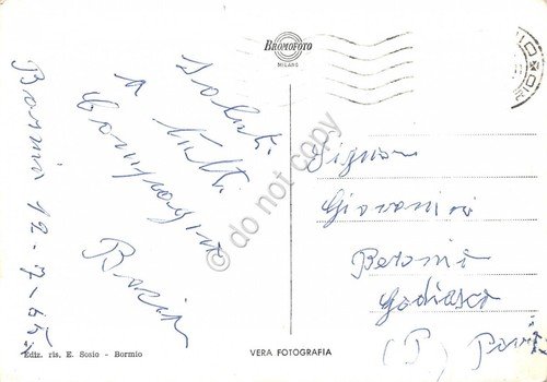 Cartolina Bagni di Bormio Grande Albergo Bagni Nuovi 1965 (Sondrio)