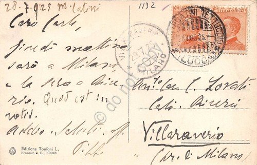 Cartolina Bagni di Montecatini Progetto stabilimento Tettuccio 1925