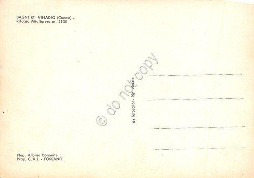 Cartolina Bagni di Vinadio Rifugio Migliorero