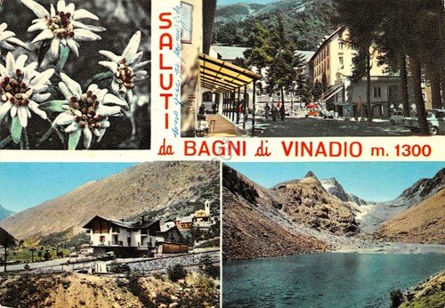 Cartolina Bagni di Vinadio vedute 1974 (Cuneo) | Immagine principale