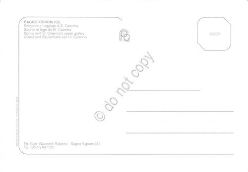 Cartolina Bagno Vignoni Sorgente e Loggiato di Santa Caterina