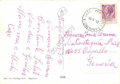 Cartolina Bagolino vedute varie paese 1970