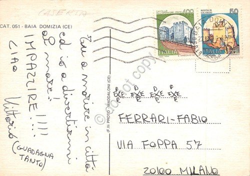 Cartolina Baia Domizia vedute varie 2012 (Caserta)