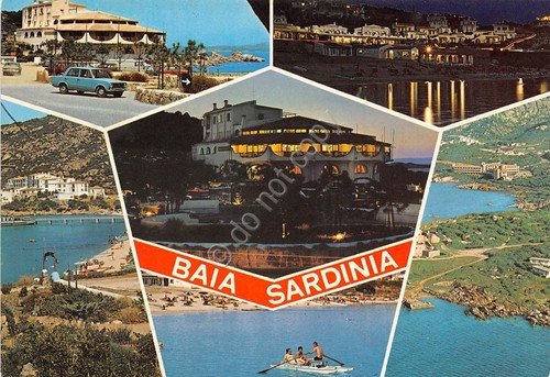 Cartolina Baia Sardinia saluti da vedutine (Altre tematiche)