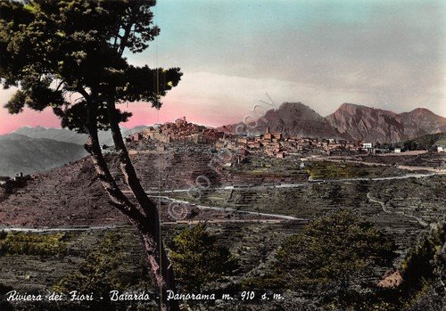 Cartolina Baiardo Riviera dei Fiori Panorama