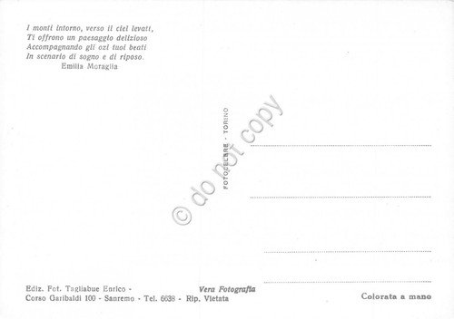 Cartolina Baiardo Riviera dei Fiori Panorama