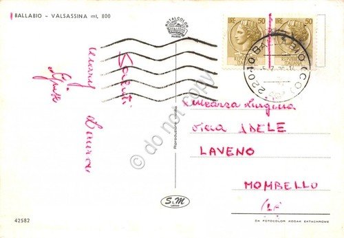 Cartolina Ballabio Valsassina Panorama anni '70