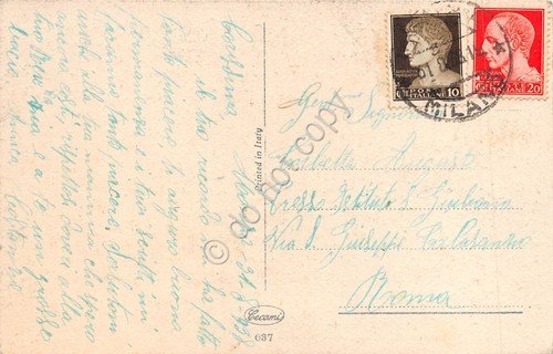 Cartolina bambino con fiori rose 1938
