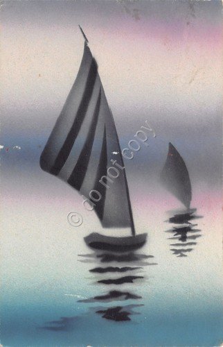 Cartolina Barca a vela Areograph segnata | Immagine principale