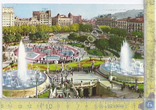 Cartolina Barcelona Placa de Cataluna 1964 (Paesaggistiche estere) | Immagine principale